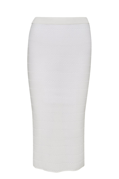 PQ Swim Cream Crochet Midi Skirt